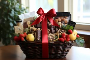Un panier cadeau rempli de délices sucrés et salés, parfait pour surprendre et ravir vos collaborateurs et clients en cette fin d’année.