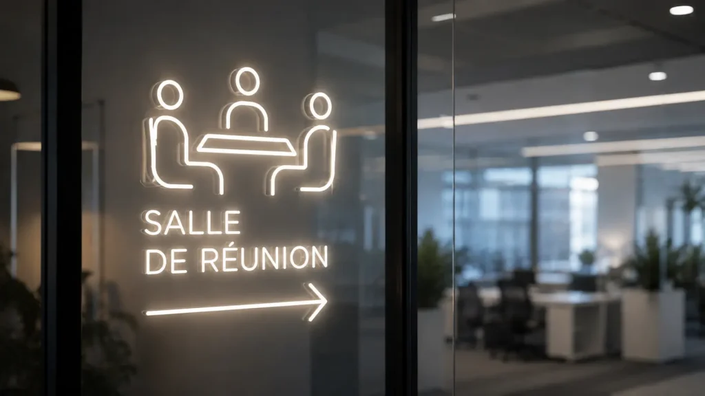 Néon flexible LED pour signalétique de bureau à Strasbourg
