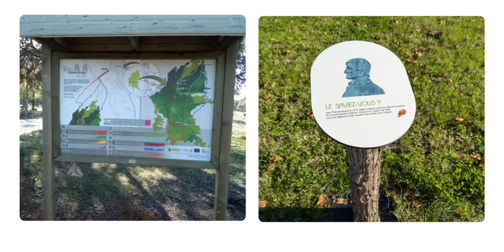 Signalétique durable extérieure pour parcours et panneaux d’information